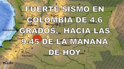 sismo colombia hoy